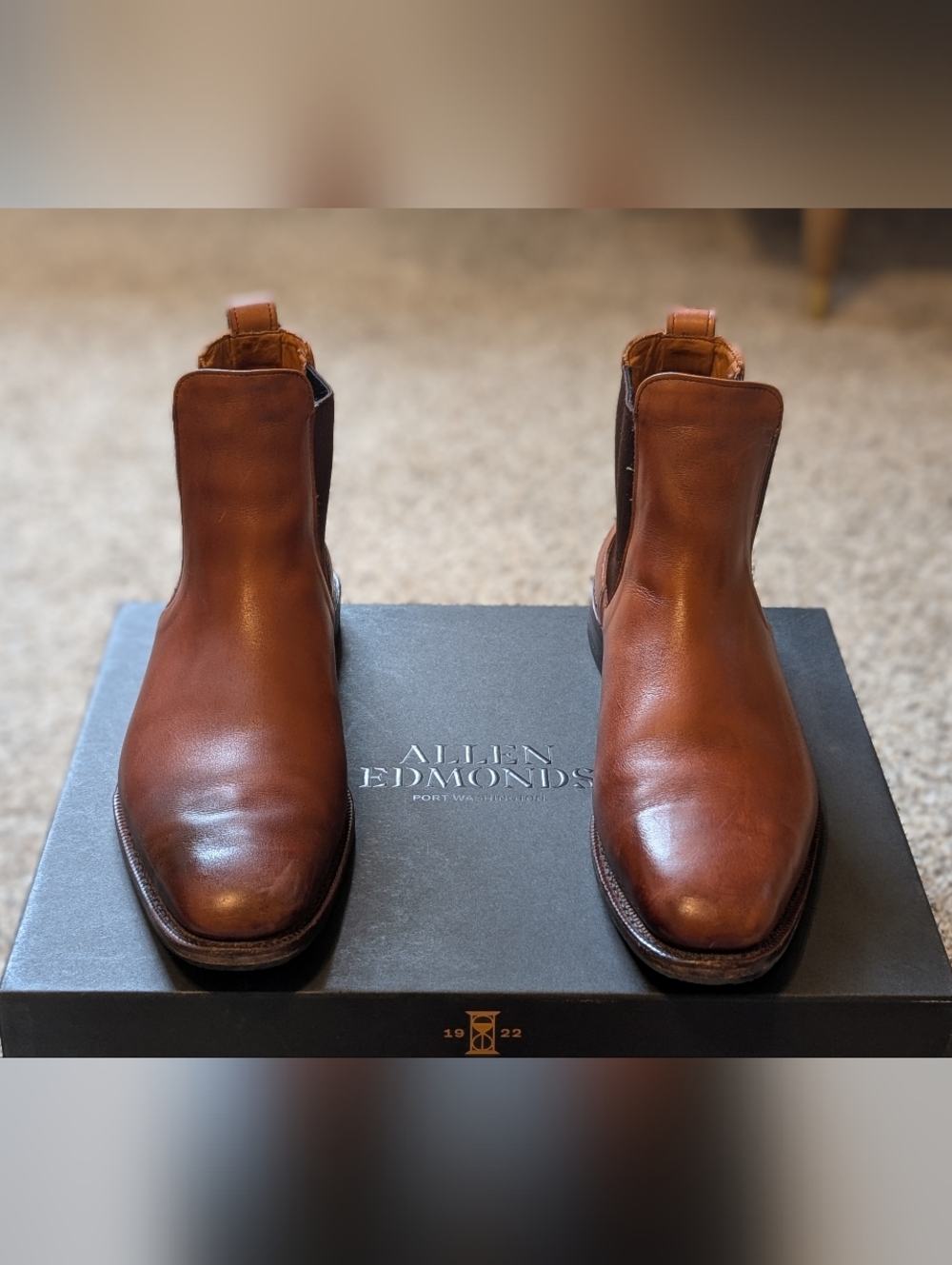Allen Edmonds Liverpool Chelsea Boots 11.5D Chili